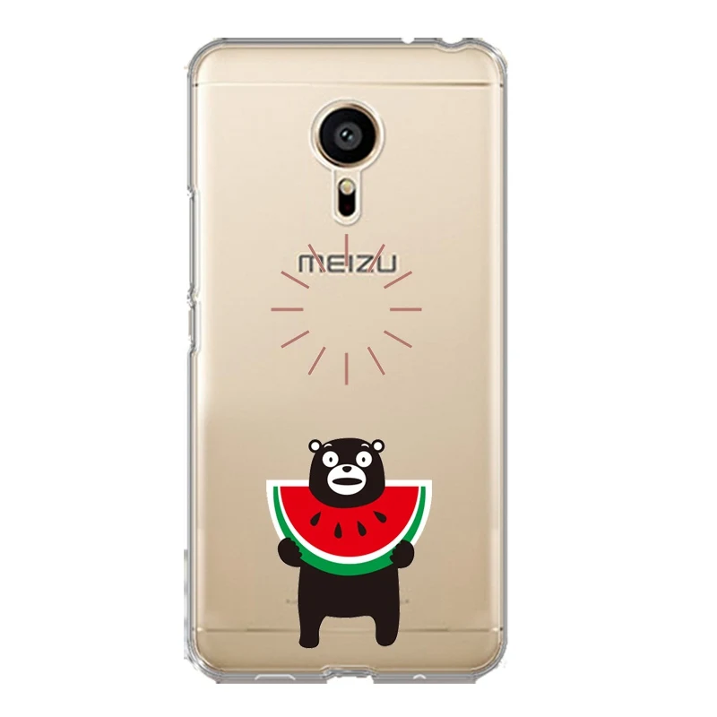 Мягкий прозрачный чехол из ТПУ для телефона meilan MX6 pro6 U20 U10 A5 M5 M5S E E2 Bear Coque Kumamoto Flora