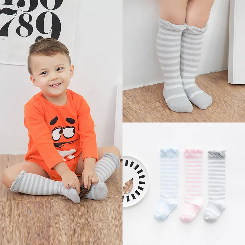 Новые 0 до 12 месяцев для маленьких девочек Свободные ноги Носки младенческой