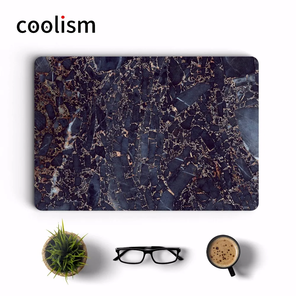 Натуральная мраморная зернистая наклейка для ноутбука для Macbook deckle Pro Air retina 1" 12" 1" 15" hp Mac Book Защитная пленка с полным покрытием