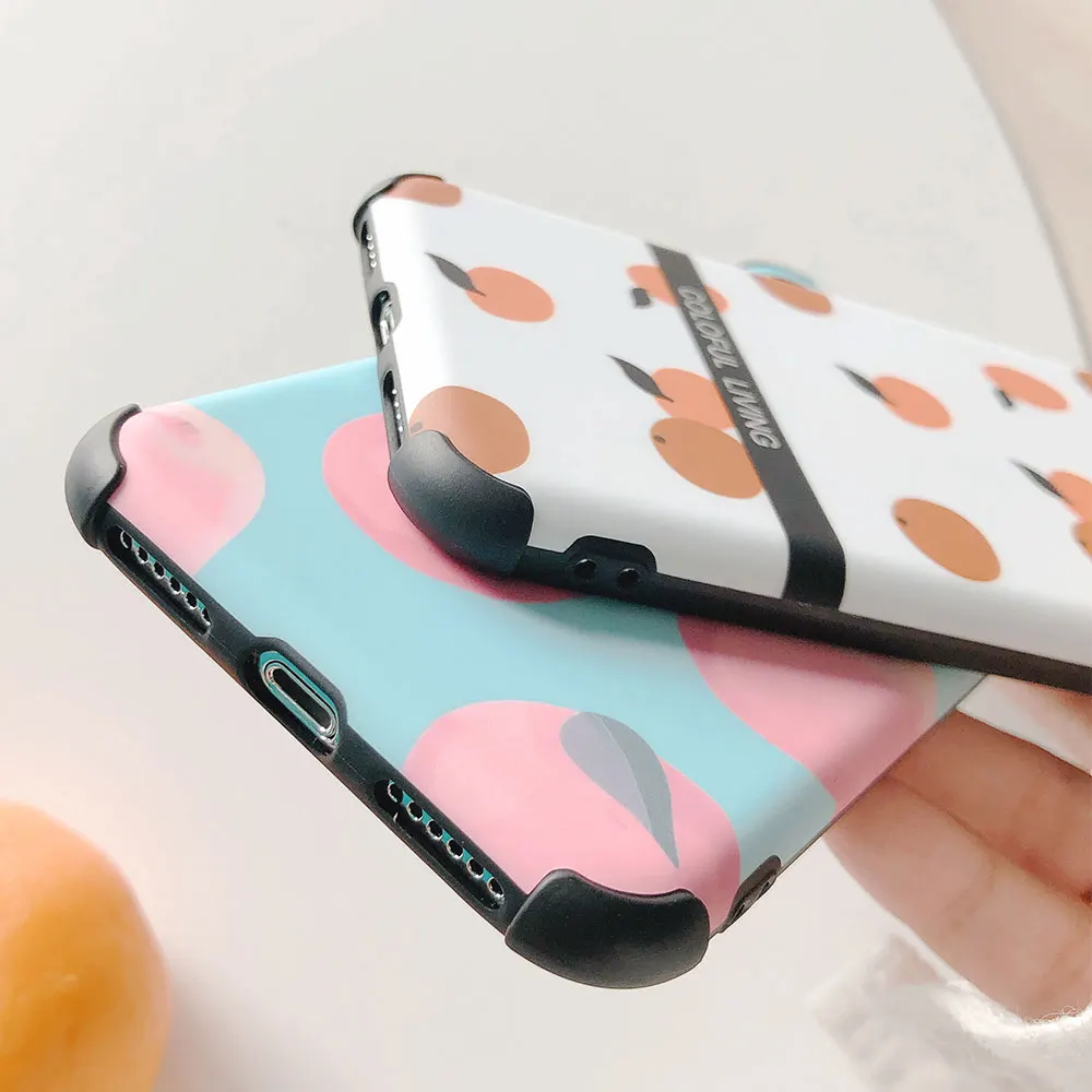 RAXFLY противоударный чехол для iPhone XR X XS Max фрукты узорные Чехлы 7 8 6 6S Plus мягкая IMD