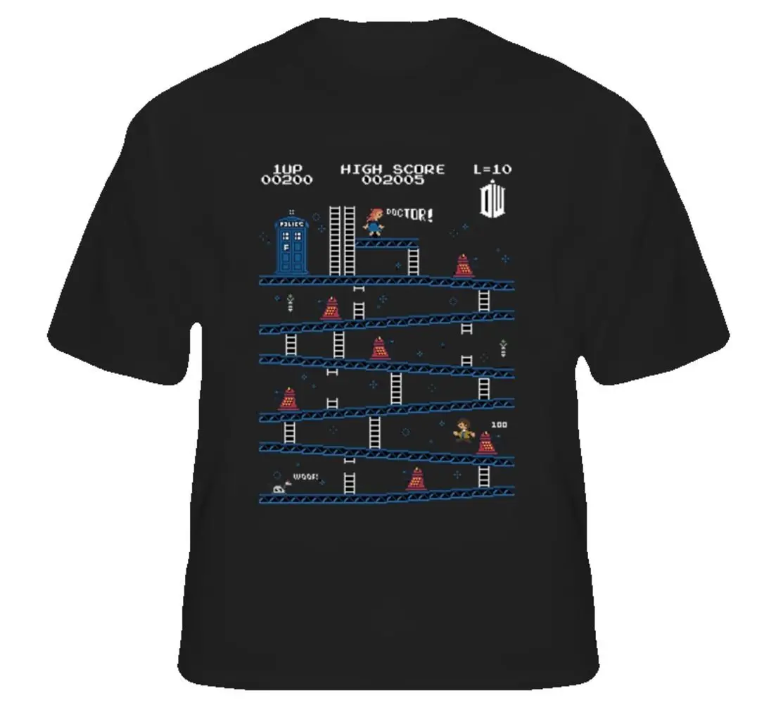 Doctor Who Donkey Kong футболка с героями мультфильмов Мужская Новая модная унисекс