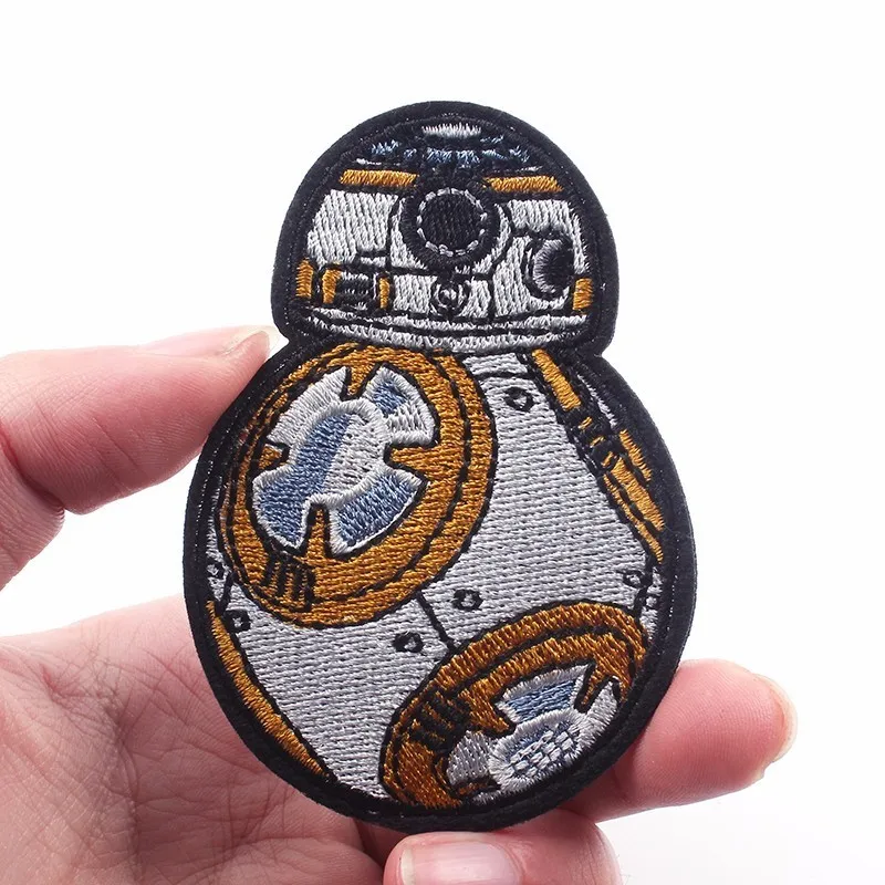 Prajna футболка Star Wars нашивки в форме единорога Винсента Ван Гога пришельца вышитые наклейки Дети Железный На для одежды Декор F - Цвет: Коричневый