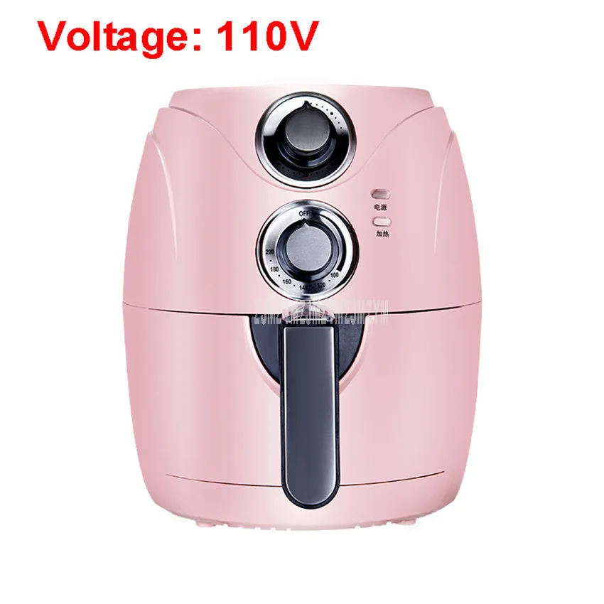 110V Pink KDF-516B 2.5L интеллектуальная Бездымная электрическая сковорода, фритюрница, духовка, кастрюля, плита, без масла, картофель фри, машина - Цвет: 110V Pink