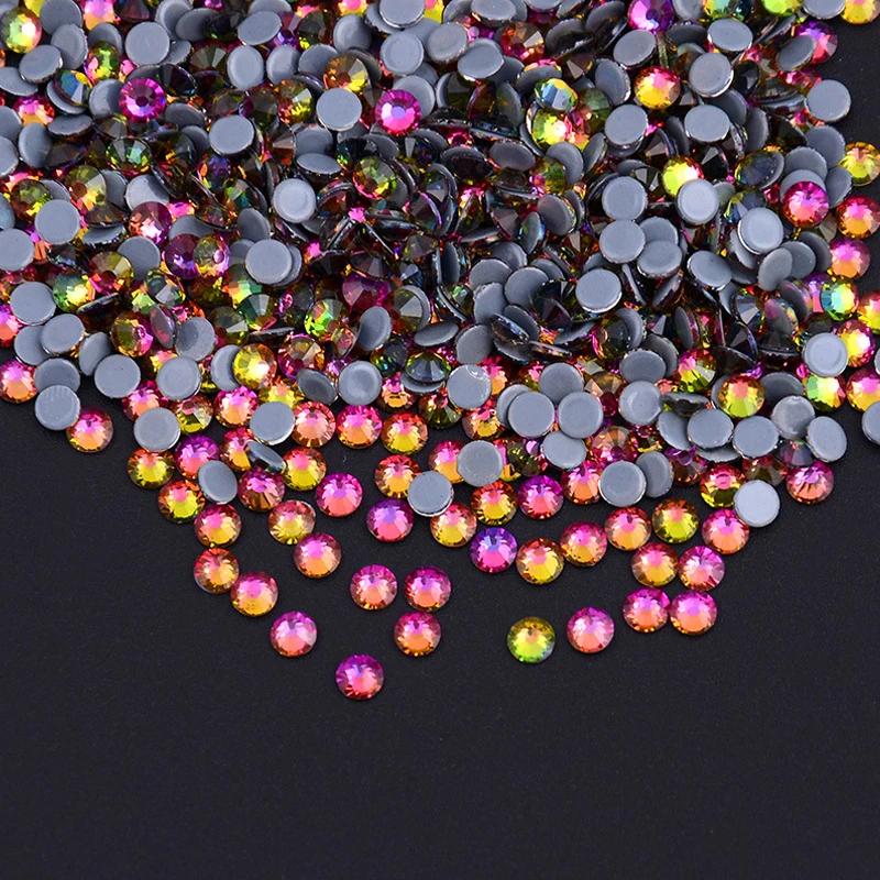 100 шт. разразы Хамелеон Стразы для ногтей с плоским основанием Кристаллы Камень