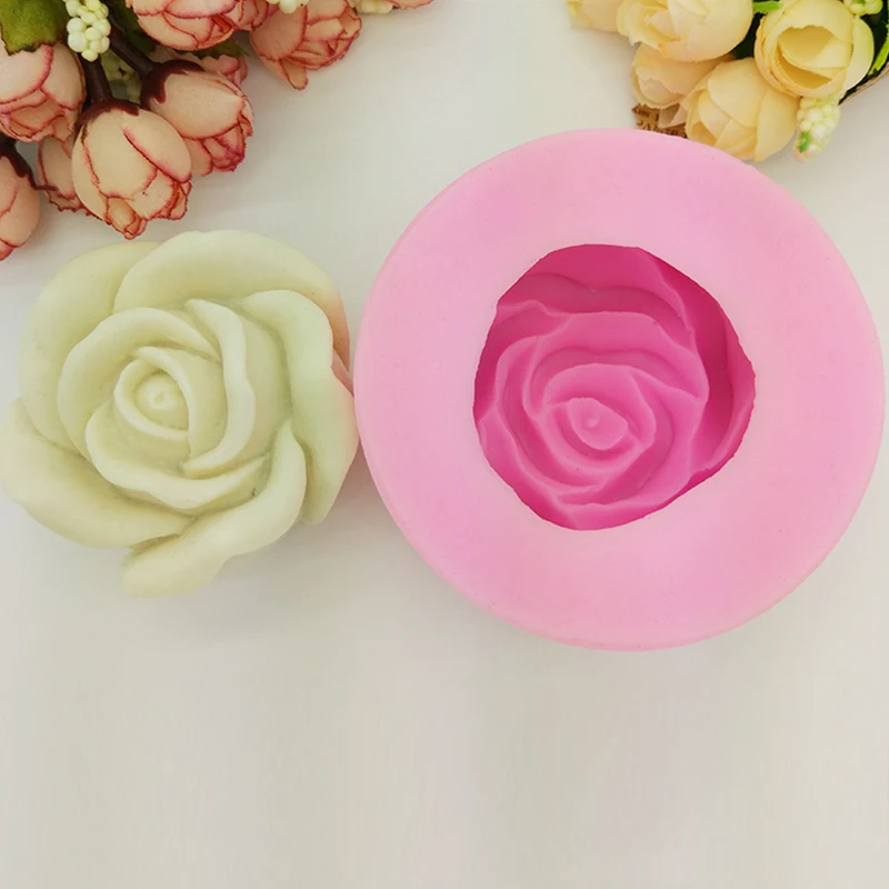 ABEDOE Гибкие DIY формы для мыла и свечей, подсвечники, легко распускать 3D шар из цветков розы, формы для ручной работы Силиконовая