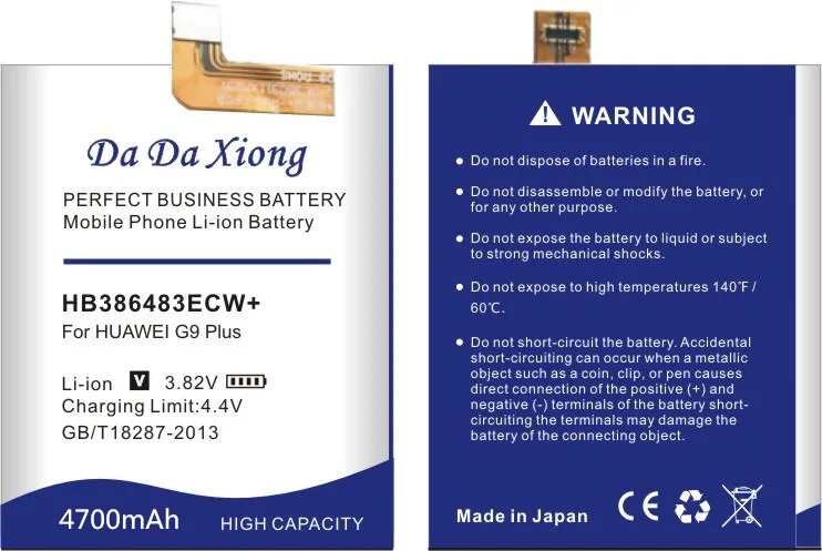 Da Xiong 4700 мАч HB386483ECW+ аккумулятор для huawei honor 6X Maimang 5 G9 Plus MLA-AL00 MLA-AL10 G9Plus