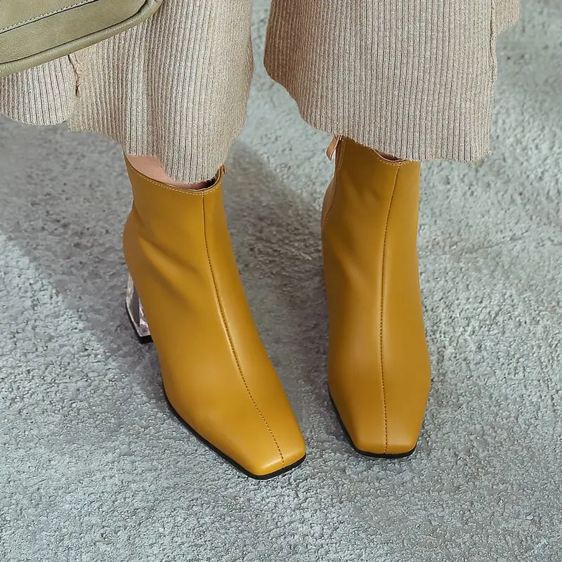 ZVQ/зимняя женская обувь со стразами модные вечерние ботильоны из натуральной