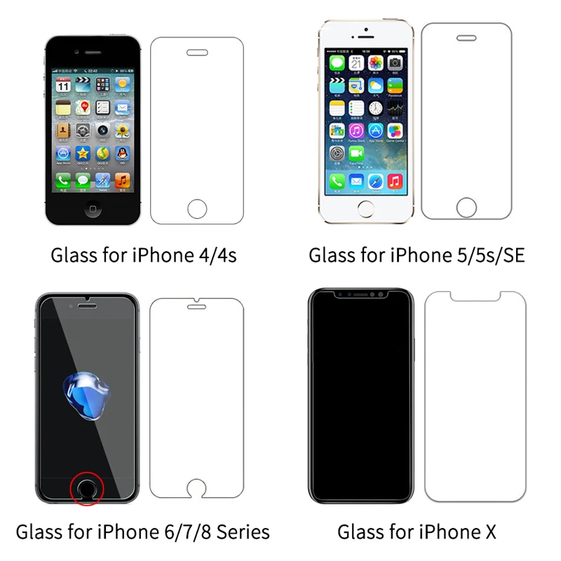 9H 2.5D 0 26 мм HD высококачественное закаленное стекло для iPhone 7 6 6S 8 Plus 5 5S 5C RONICAN