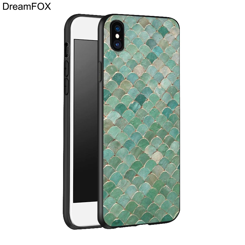 DREAMFOX L207 мандалы Русалка Черный Мягкий ТПУ силиконовый чехол для Apple iPhone 11 Pro XR XS Max X