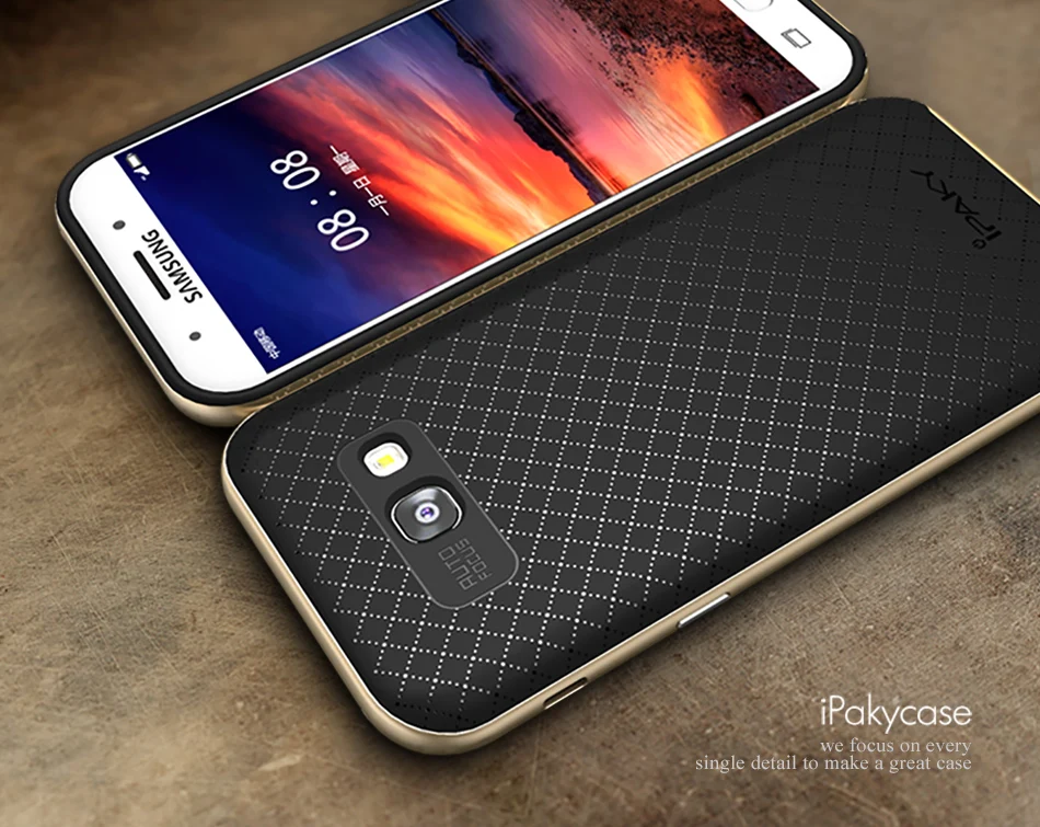 IPAKY чехол для телефона противоударный ПК каркас+ TPU Защитный чехол на samsung Galaxy A A3 A7 3 7 2/3 16/32/64 GB A320F A720F Coque