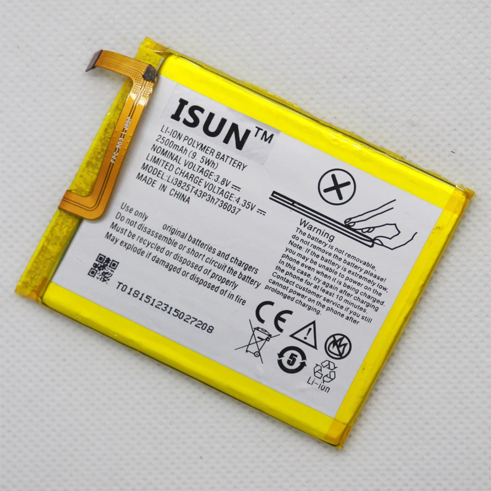 Для ZTE Blade BV0720 A2 V7 Lite Dual SIM 2500 мАч Li3825T43P3h736037 литий ионный аккумулятор для мобильного
