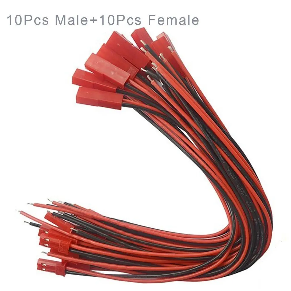EBOYU(TM) 10 пар 180 мм 22 AWG JST штекер кабеля + гнездо для батареи RC BEC Lipo | Игрушки и хобби