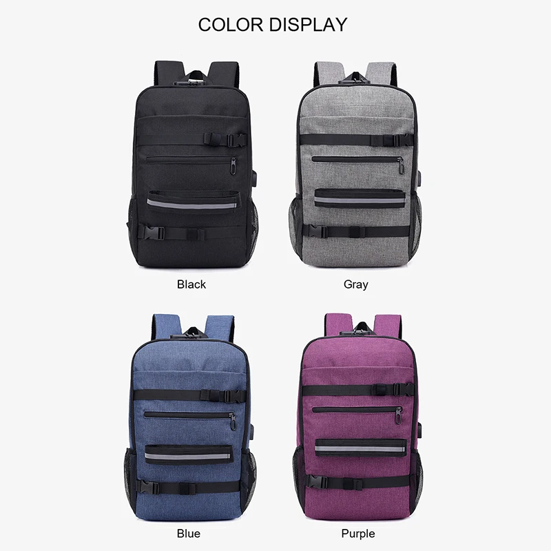 Повседневная мужская дорожная сумка Студенческая для скейтборда рюкзак с usb