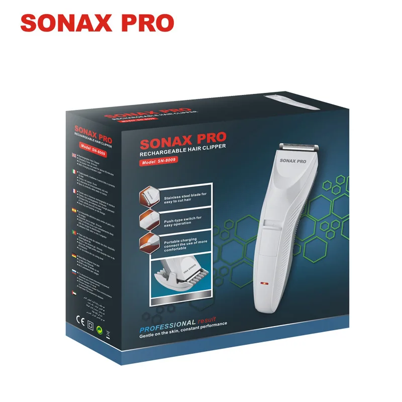 Триммер для волос SONAX PRO бесшумная Водонепроницаемая машинка стрижки бритва