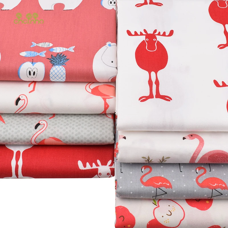 Chainho, Красный мультфильм серии, печатные твиловая, хлопковая ткань, для DIY квилтинга Вышивание ребенка и детей простыни, подушки детские материал, половина м