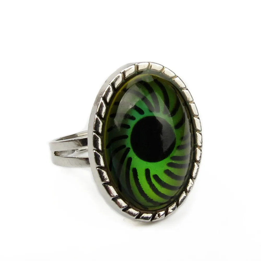 Кольцо женское с большим глазом и овальным камнем меняющим цвет|Кольца| |