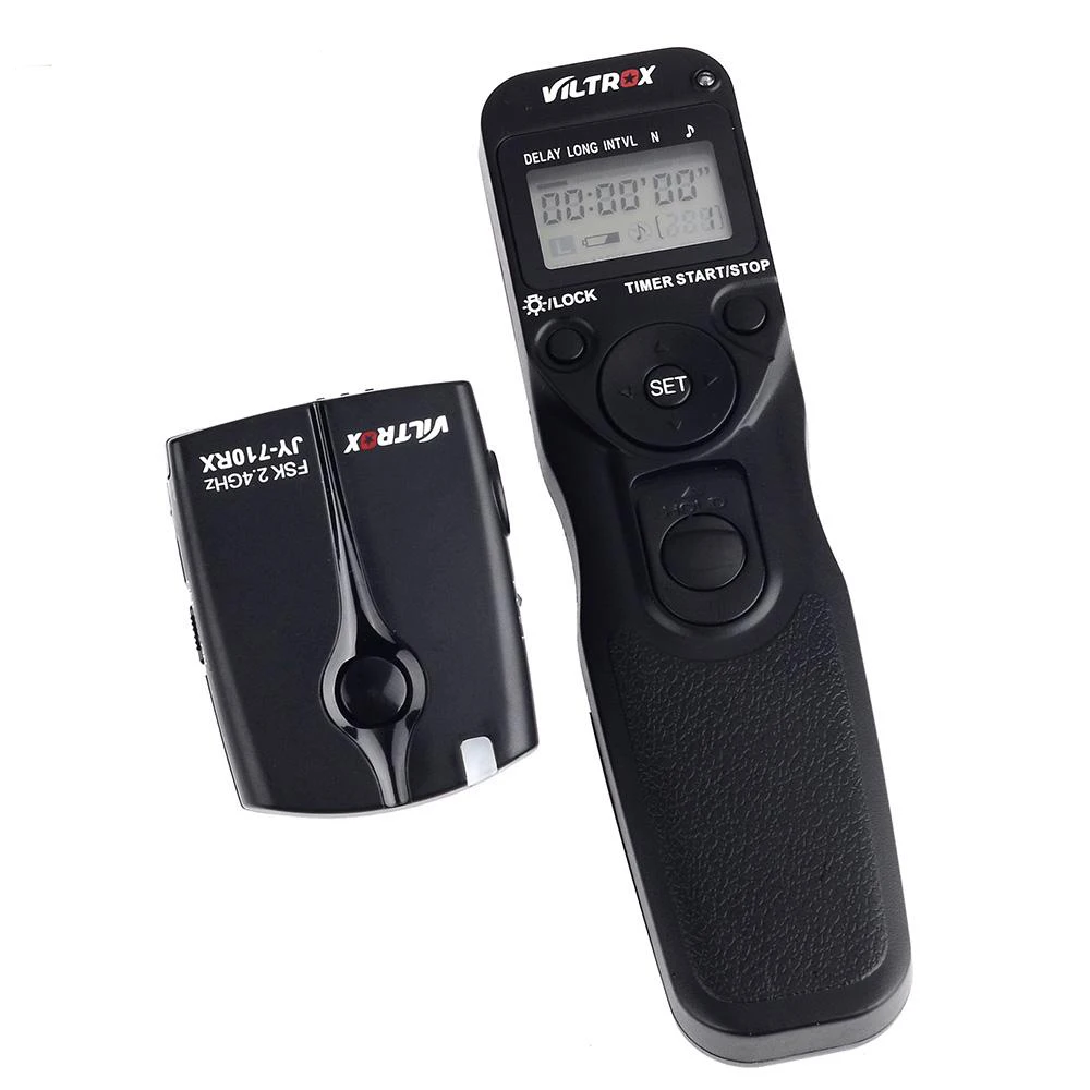 

VILTROX JY-710 2.4GHZ FSK Wireless Remote Shutter Controller Set Time Lapse Intervalometer Timer with C1 Cable for Canon 300D