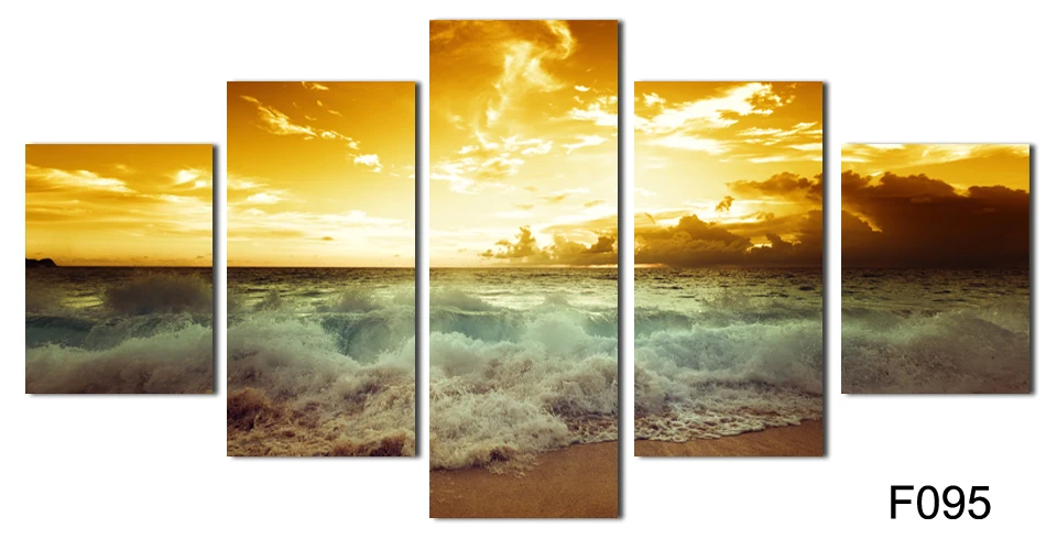 Морской Закат Холст Книги по искусству печати настенная живопись море плакаты и