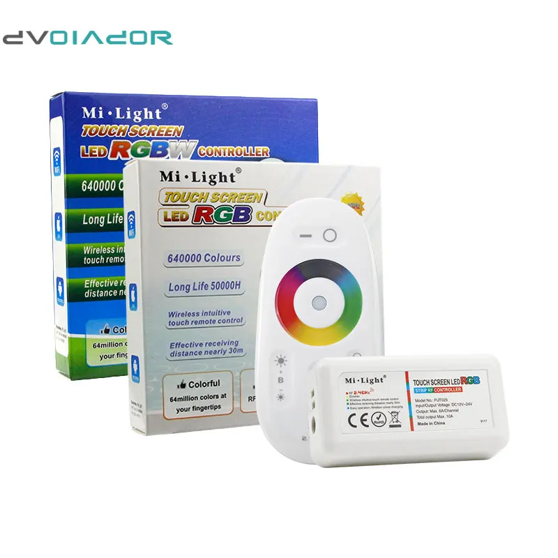 Ми lightrgbw/RGB светодио дный контроллер Сенсорный экран 2 4 г DC12 24V 18A пульт