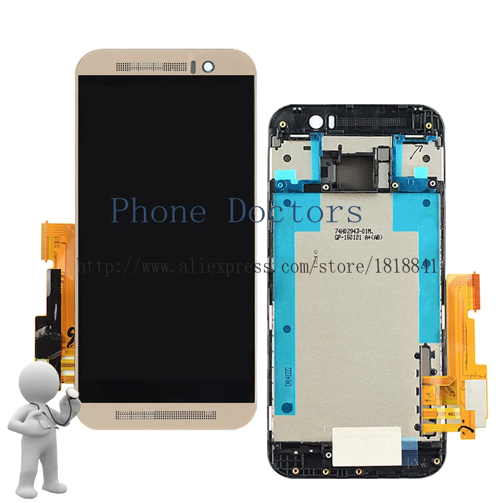5 0 &quotдля htc ONE M9 M9E M9W Полный ЖК дисплей + кодирующий преобразователь сенсорного