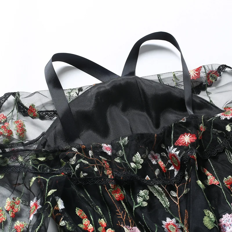 Лето сексуальное платье 2017 Вышивка Для женщин S Холтер Элегантный пляжный