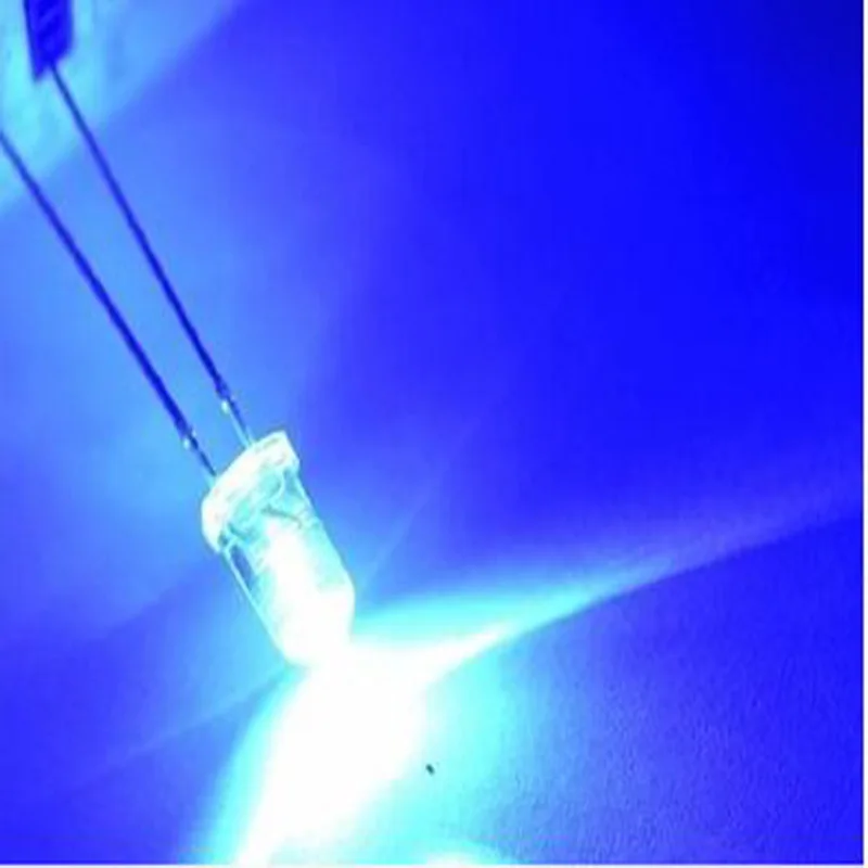 F5 с мигающего белого волоса синий светодиод светоизлучающий диодный разъем