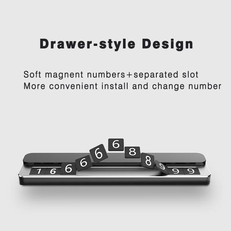 Роскошная карточка для временной парковки с выдвижным ящиком автомобиля сменная