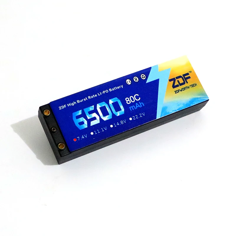 Жесткий чехол ZDF Lipo Battery 2S 7 4 V 6500mAh 80C XT60 T Deans TRX EC5 RC Parts для Дронов самолетов