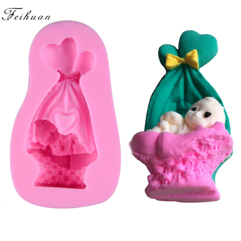 Gumpaste Еда высокого качества для силикона помадка формы торта ручной работы