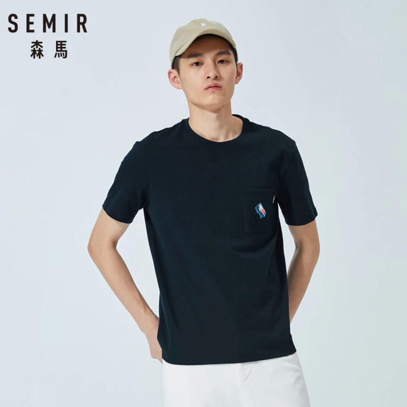 Мужская футболка с принтом SEMIR летняя белая из 100% хлопка 2019 | одежда