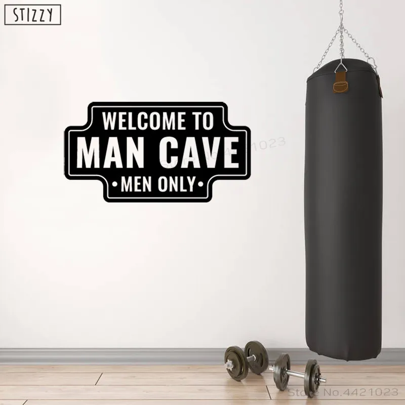 Настенная Наклейка stizzy Man Cave забавная Цитата Виниловые художественные настенные