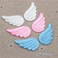 10pcs5pairs shiny whitepinkblue resin angel wing miniature art supply decoration charm diy accessory2240mm