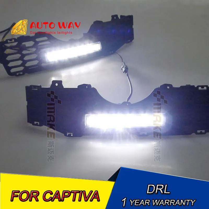 12V 6000k светодиодный DRL Дневной Бег светильник для Chevrolet Captiva DRL 2008-2012 противотуманная фара рамка Captiva туман светильник