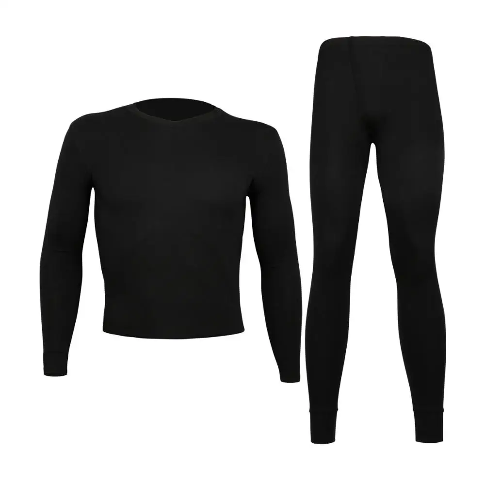 Black 2558 Новые зимние мужские комплекты термобелья больших размеров эластичные теплые хлопковые кальсоны наборы Мужские дышащие термо нижнее белье костюмы - Цвет: Black 2558