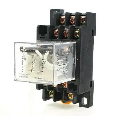 

DC12V Coil 3PDT 11P General Purpose Power Relay LY3J 5A 250VAC/28VDC w Base Free Shipping