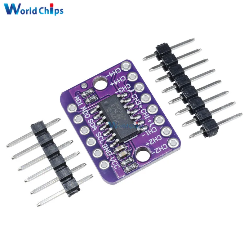 MCP3424 цифровой IEC ADC-4 модуль преобразования каналов для Raspberry Pi для Arduino 2,7-5,5 В высокая точность