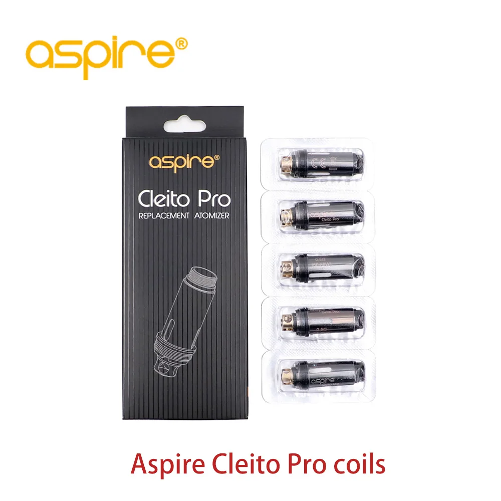 10 шт./лот новейшие оригинальные катушки Aspire cleito pro 0 5 Ом и сетчатые 15 подходят для