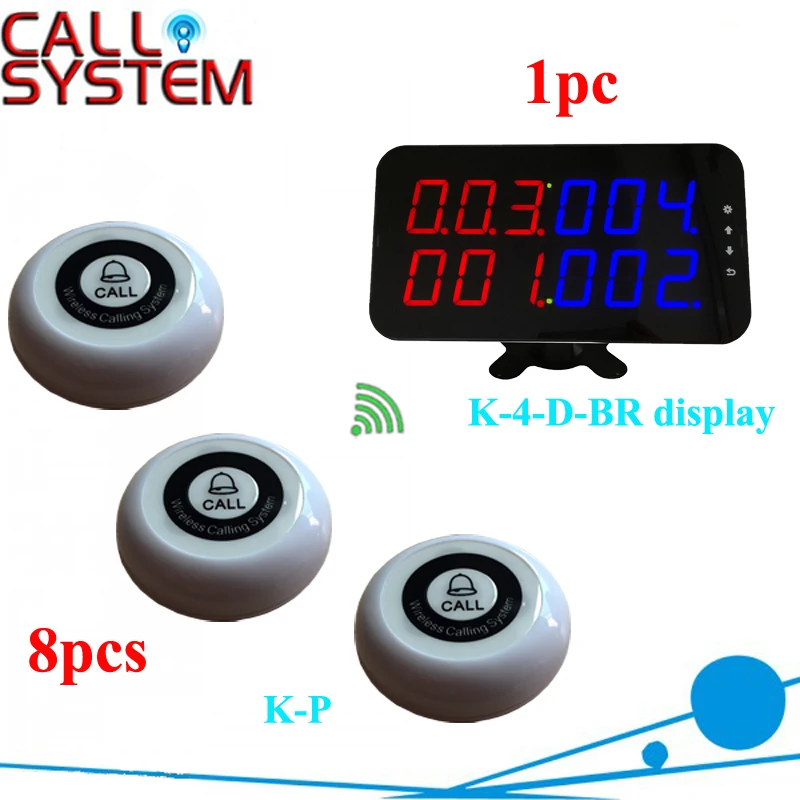 Пейджинговая система вызова для гостей ресторана 1 номер экрана с 8 звуковыми