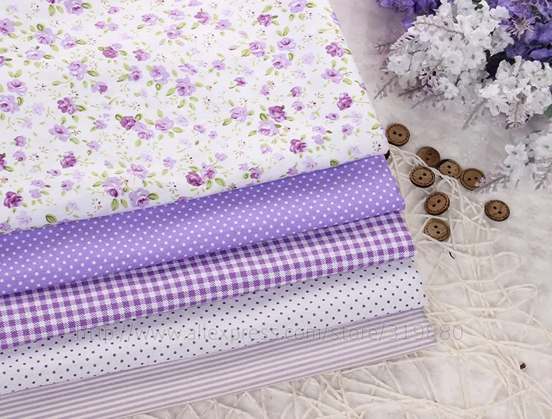 Фиолетовая Роза ткань 95% хлопок ткань DIY шитье Лоскутные сумки farbic Tilda кукольная ткань текстильная ткань для дома 5 шт. 40*50 см
