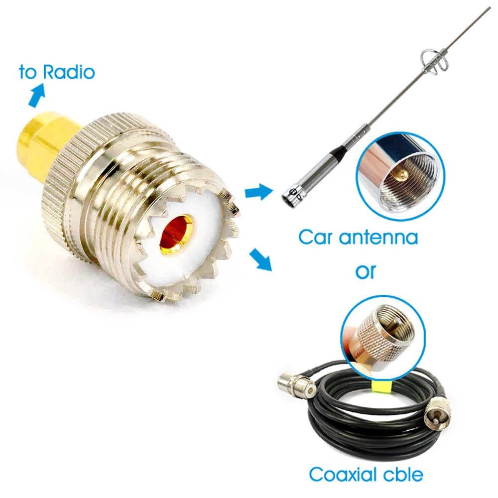 Переходник SMA Male UHF Female SO239 PL259 радиочастотный коаксиальный переходник Coax для