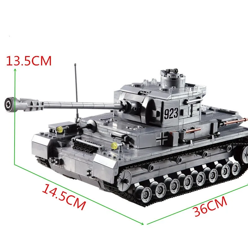 1193 шт Legoings военный Военный танк 3D модель PZKPFW-IV Строительные блоки Набор игрушек DIY