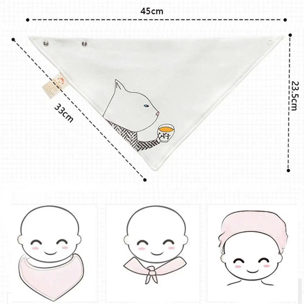 5 шт./компл. мультфильм многоразовые детские нагрудники Bebe хлопковая Треугольники моющиеся Детские шарф для новорожденного, детские вещи для мальчиков и для девочек; Прямая поставка