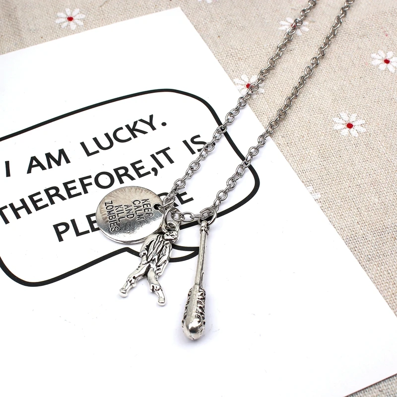 

XKXLHJ 2019 New THE WALKING DEAD Zombies and Sticks, Pendant Fashion Jewelry Necklace