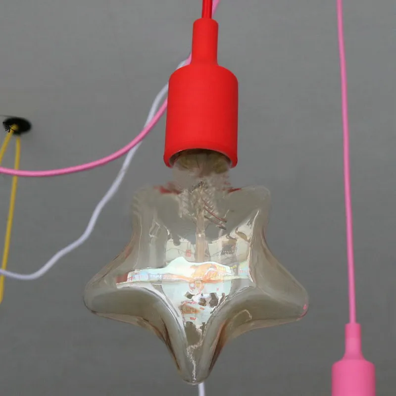 DIY Красочные Паук лофт Люстра Освещение Ретро AC 110 240 В сшитое большие современные