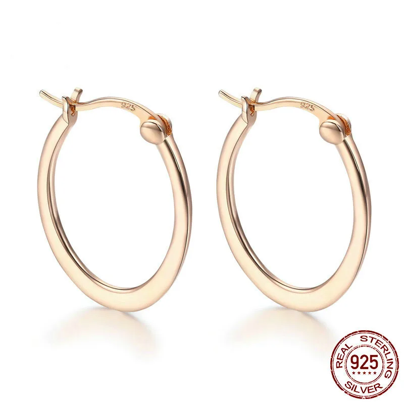 925 серебряные серьги из розового золота в европейском и американском стиле DIY