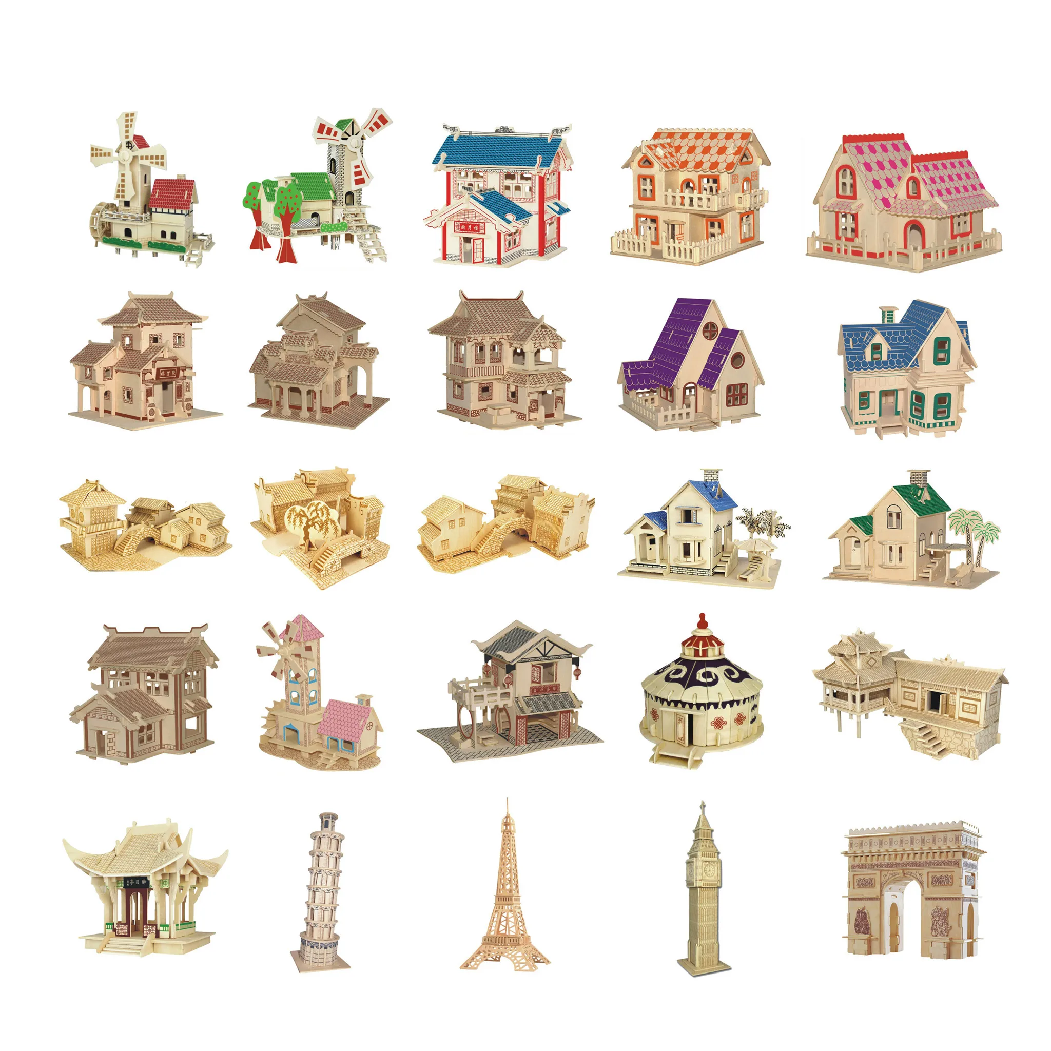 Chanycore детская развивающая деревянная игрушка 3D головоломка для строительства