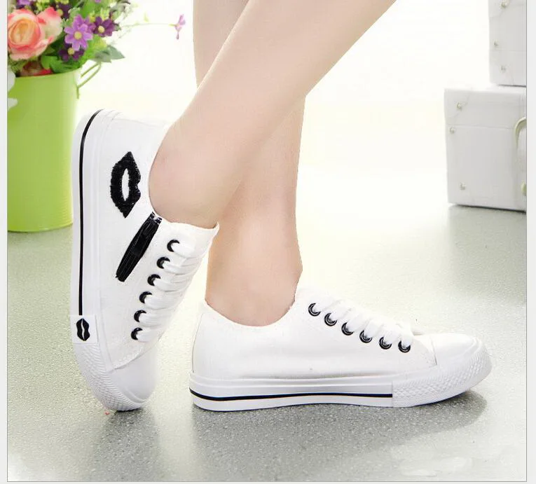 Туфли женские холщовые дышащие повседневная обувь на плоской подошве весна-лето