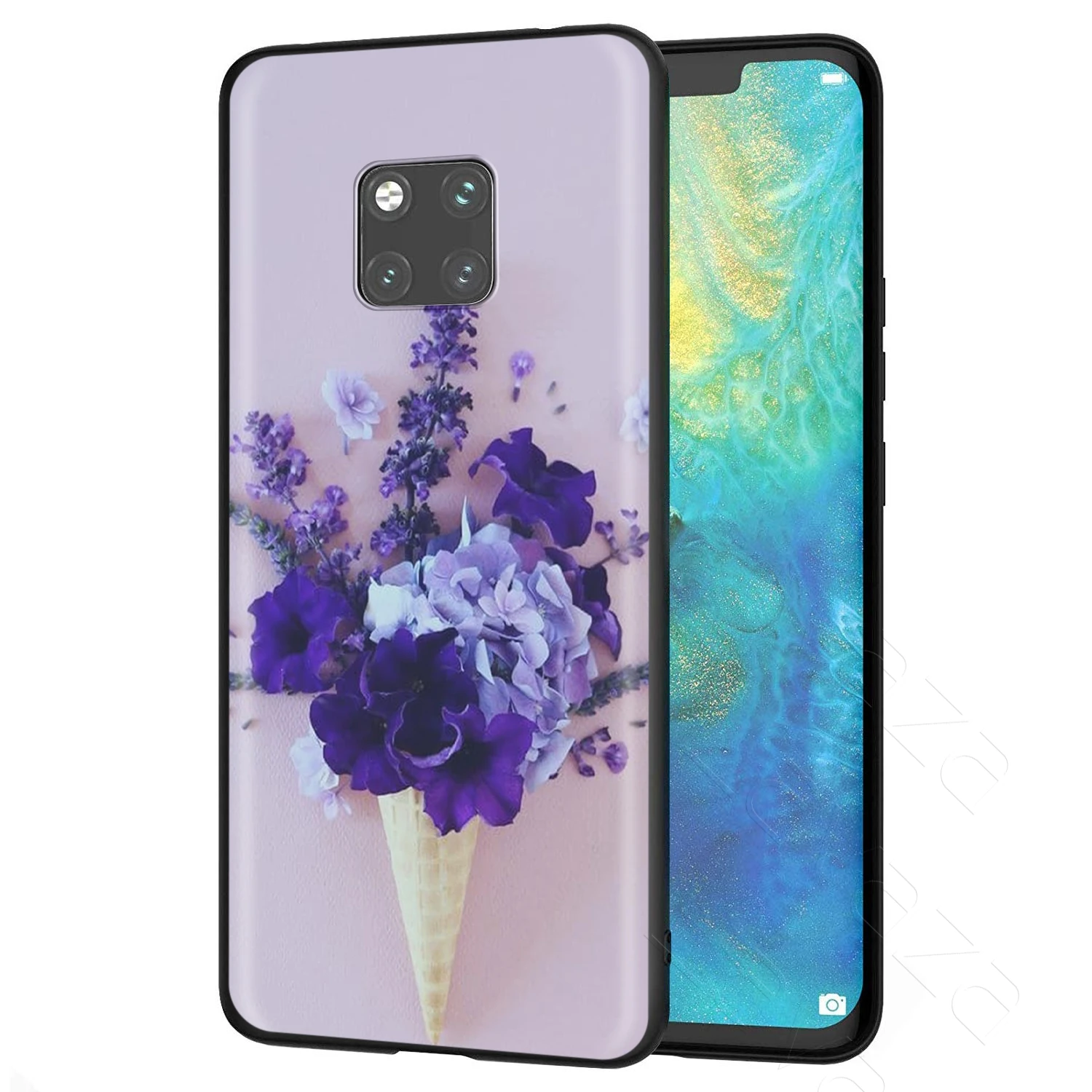 Простой Лавандовый чехол Lavaza с фиолетовыми цветами для Huawei Mate Y7 Y9 P8 P9 P10 P20 P30 P40 Max