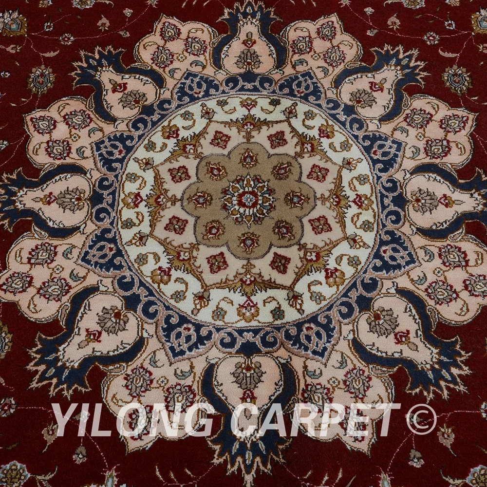 Yilong 8'x10' Vantage турецкий ковер шерстяной красный цветочный Изысканный восточный