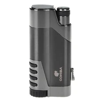 cohiba cigar lighter windproof refillable butane torch lighter jet blue flame lighters with punch gas cigarettes lighter